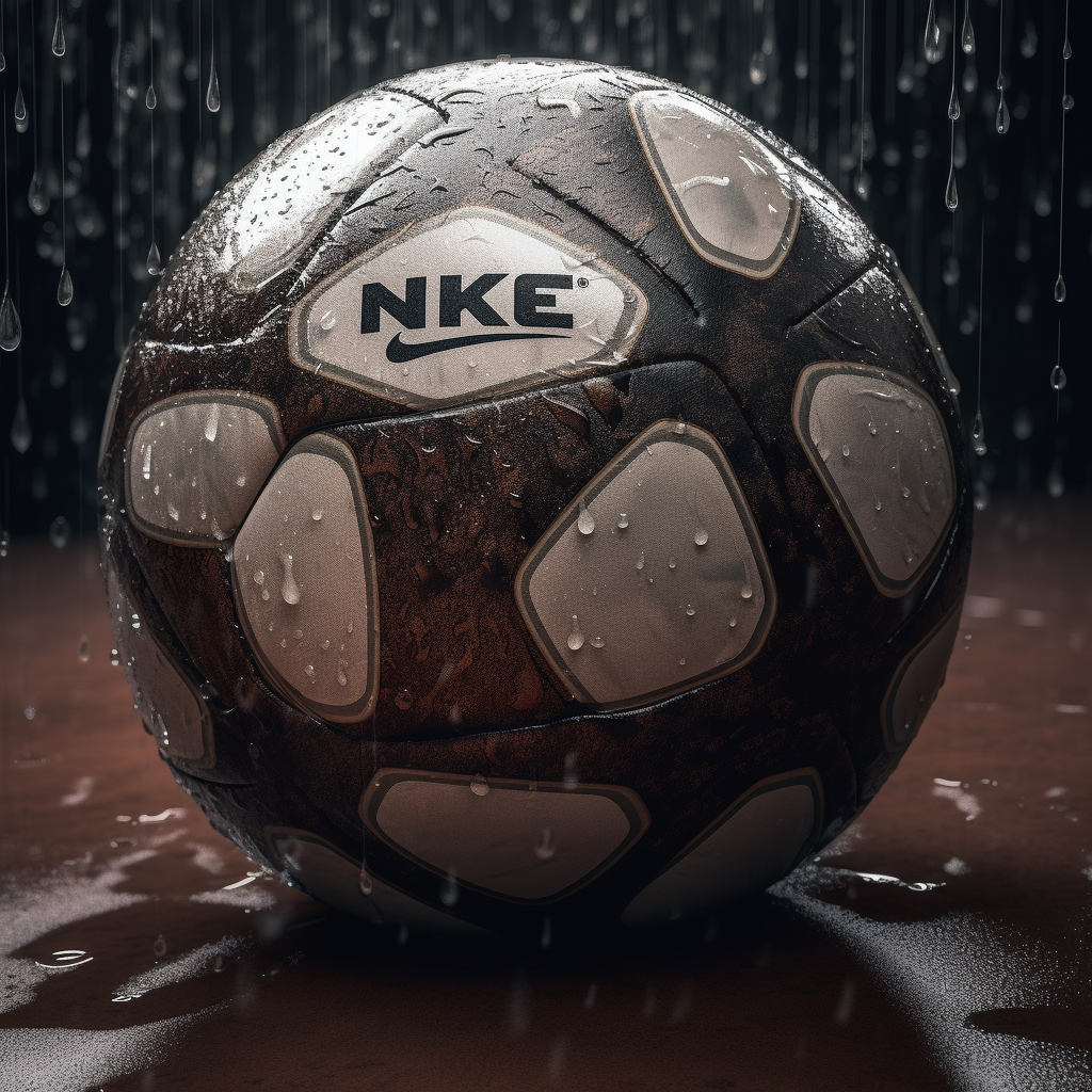 Nike soccer ball with wet look