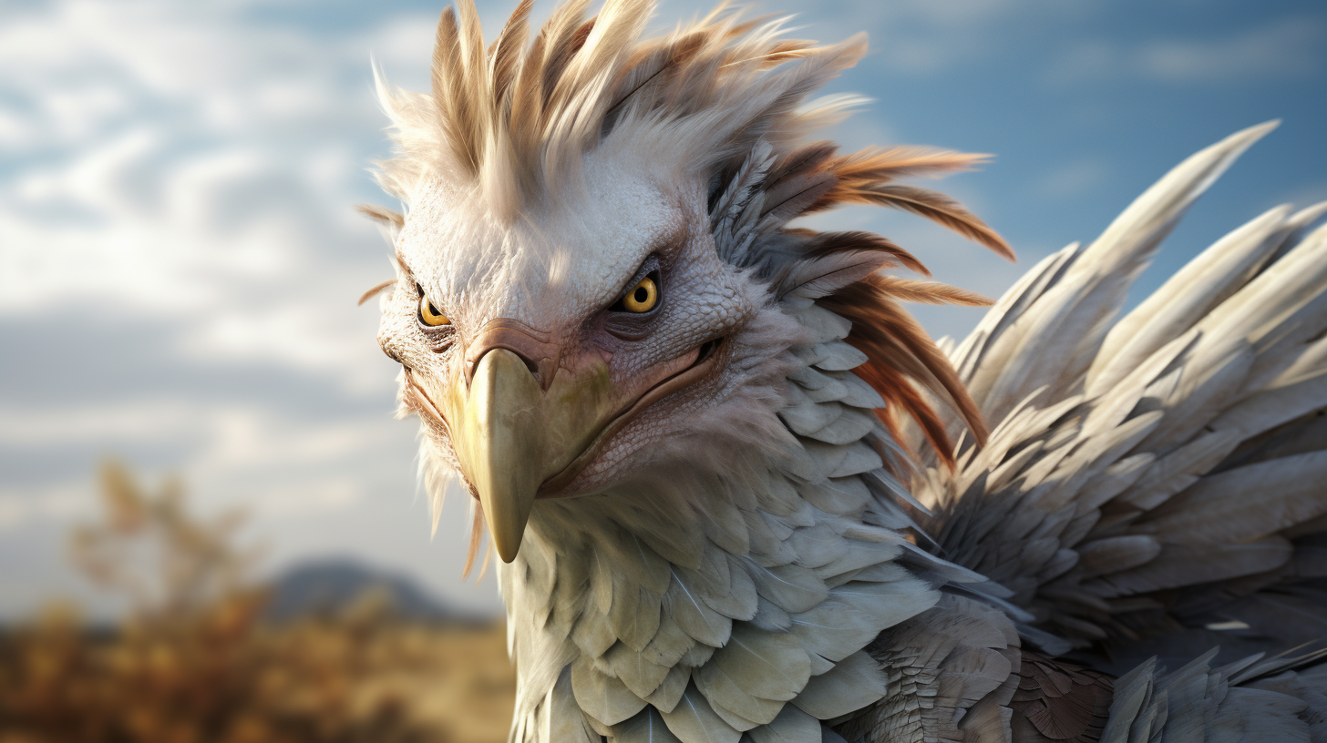 Stunning photorealistic epic griffin image