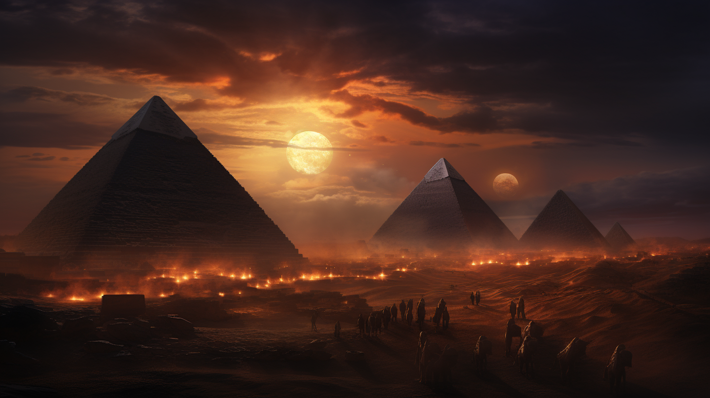 Majestic Sphinx and Pyramids