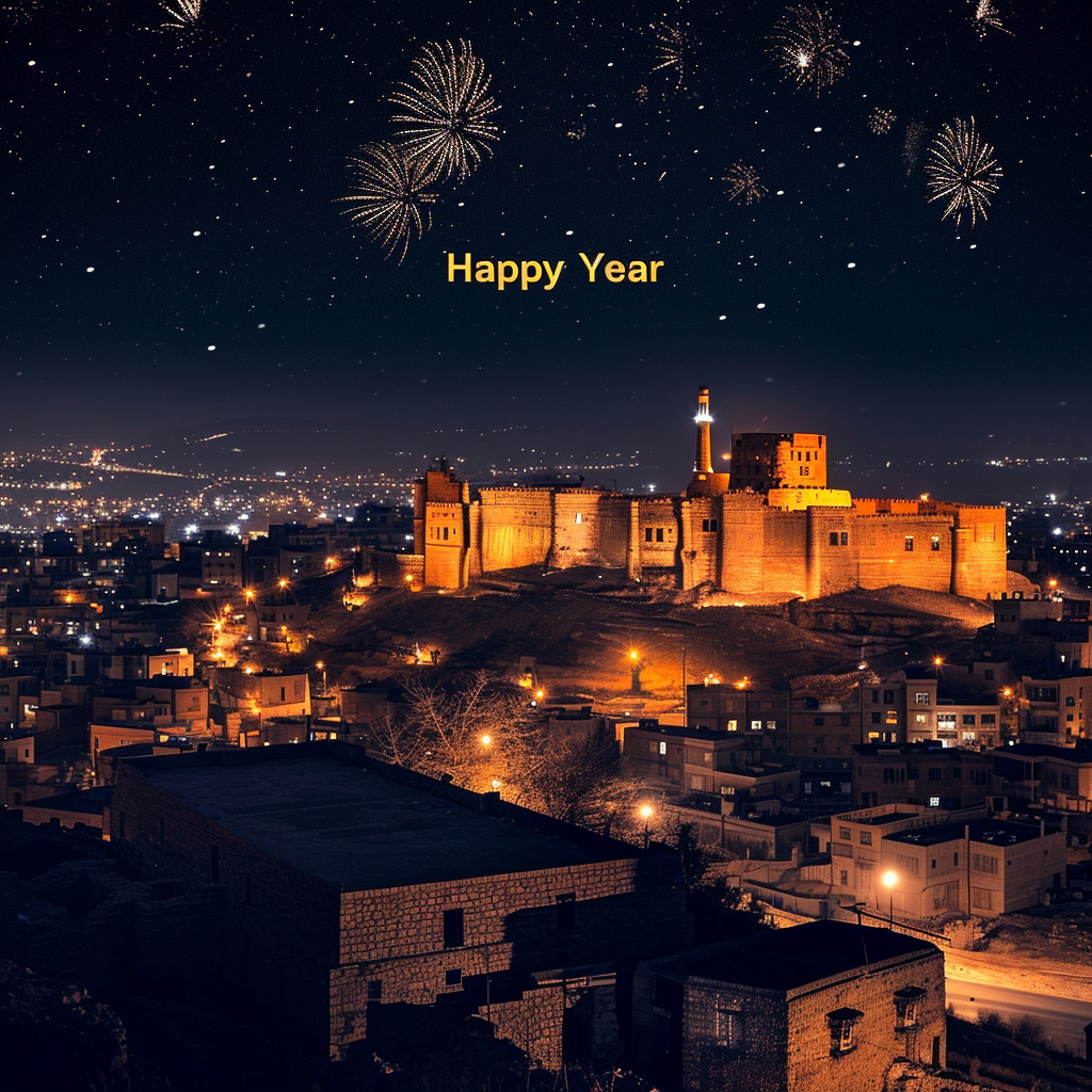 Happy New Year celebration at Erbil Citadel