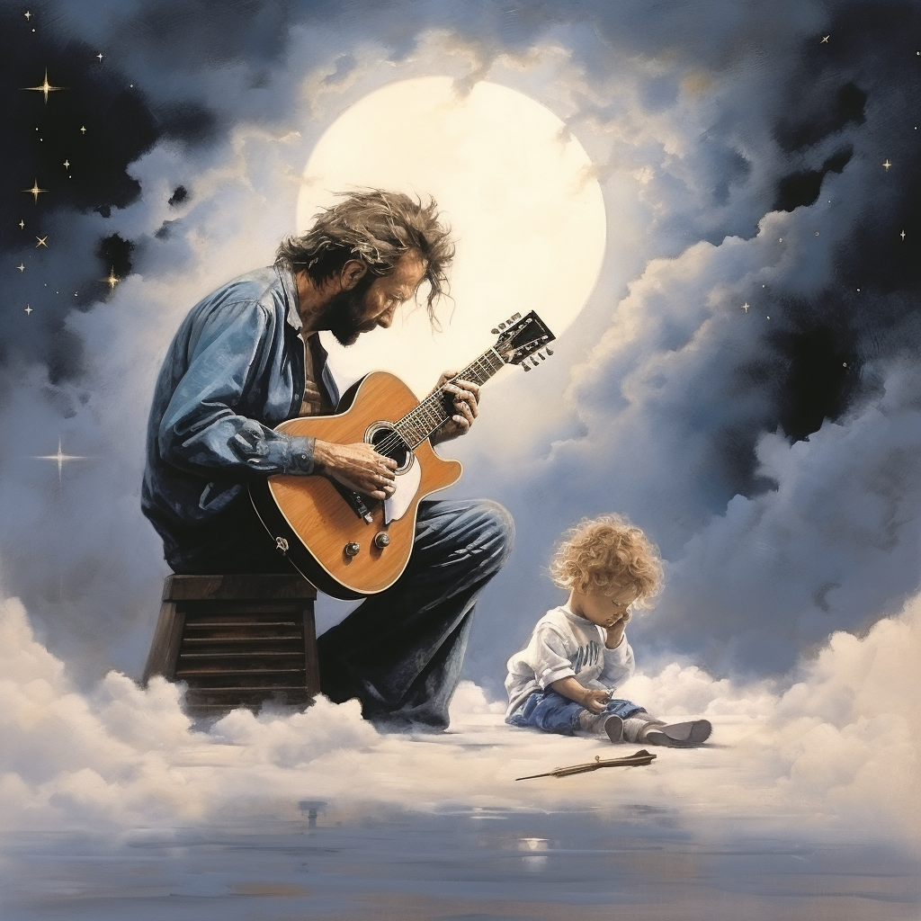 Eric Clapton crying, guitar, sad