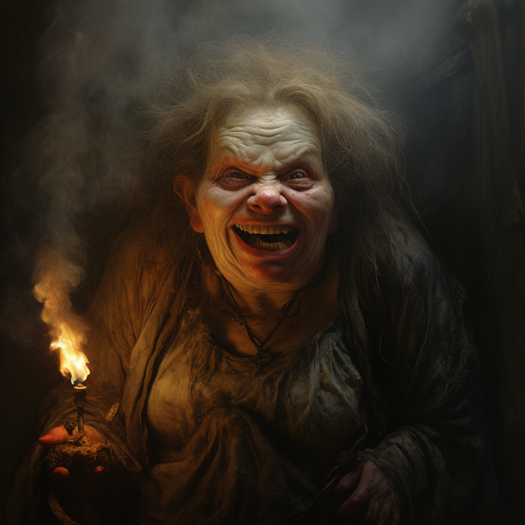 Portrait of Escaping Dwarf Woman from Hell