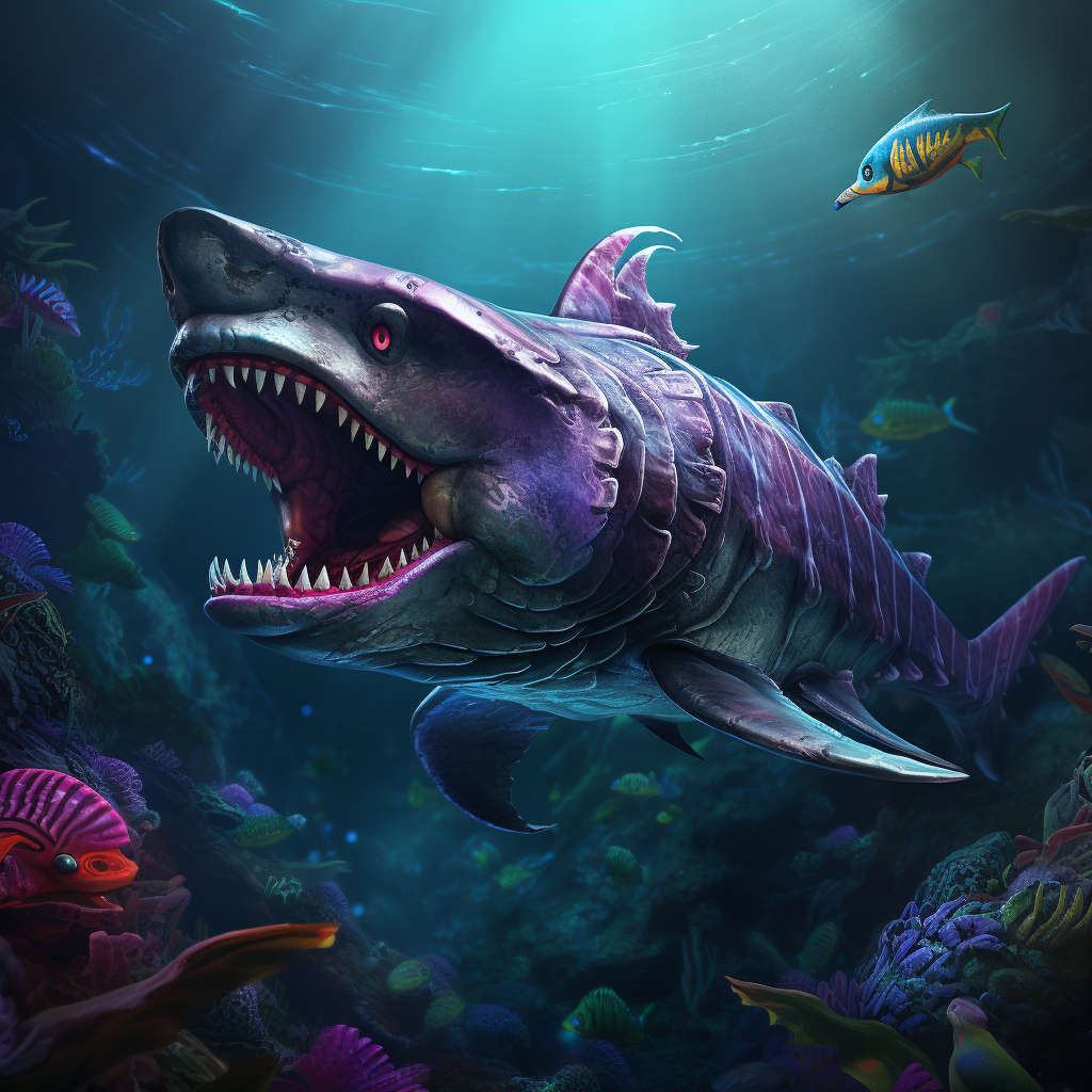 Espio the Chameleon as Megalodon