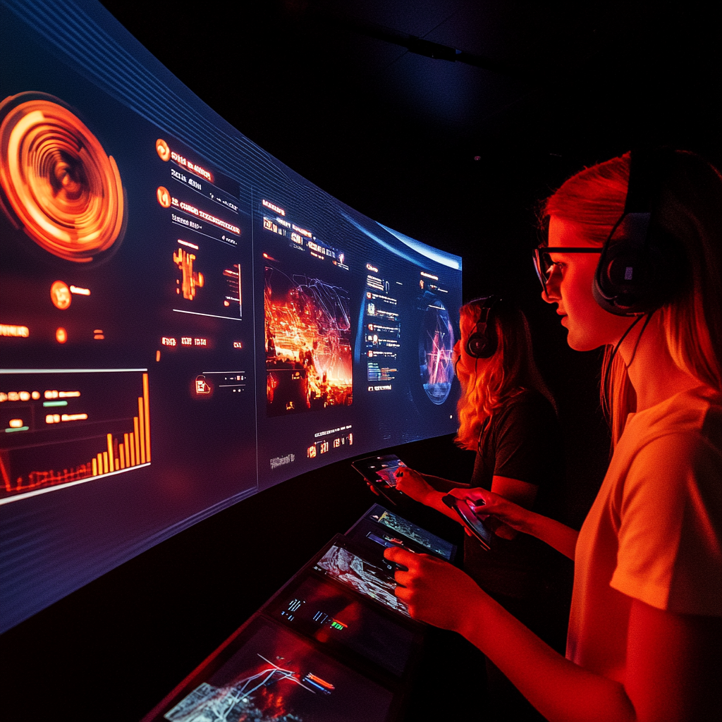 Interactive esports museum data installation