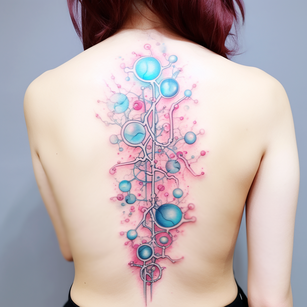 Tattoo of estrogen molecular structure