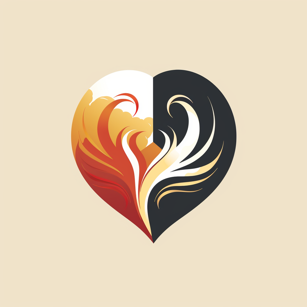 Luxury logo with Eternal Baecation heart