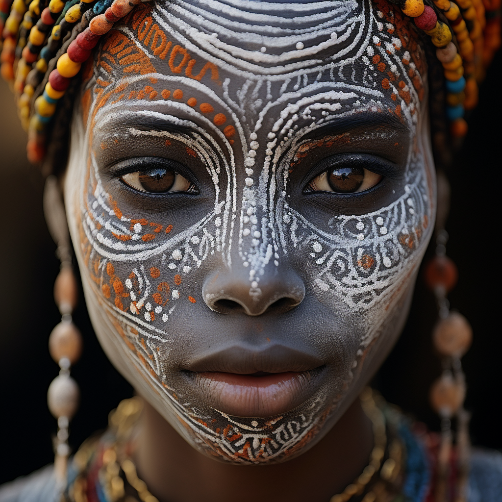 Beautiful Ethiopian painting face