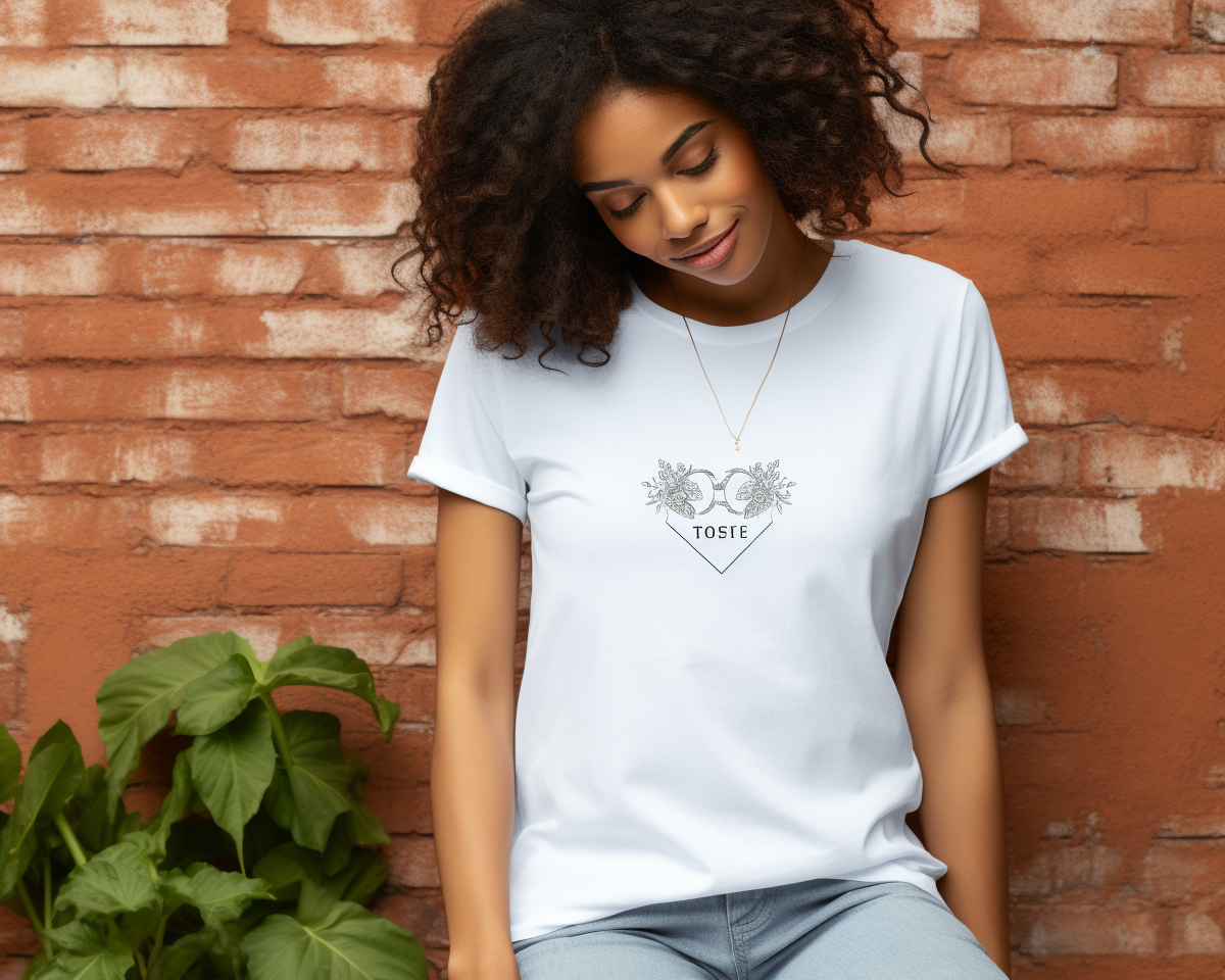 Woman in White T-Shirt Etsy Mockup