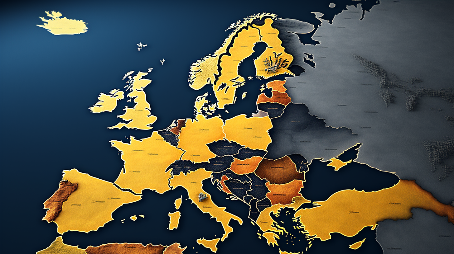 Map of Europe highlighting Germany