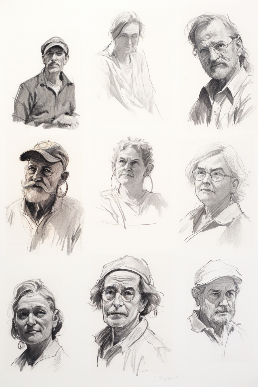 Sketches of European People