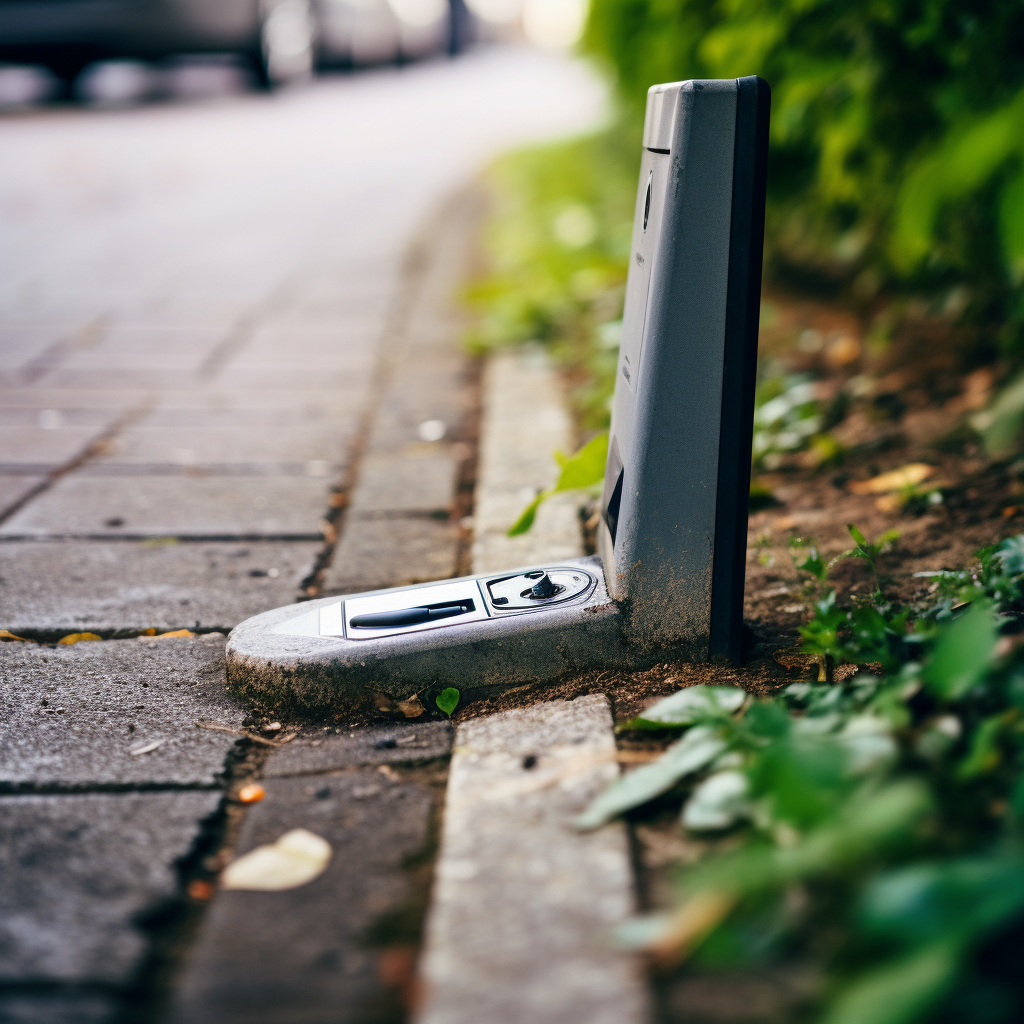 EV Charging Sign Concrete