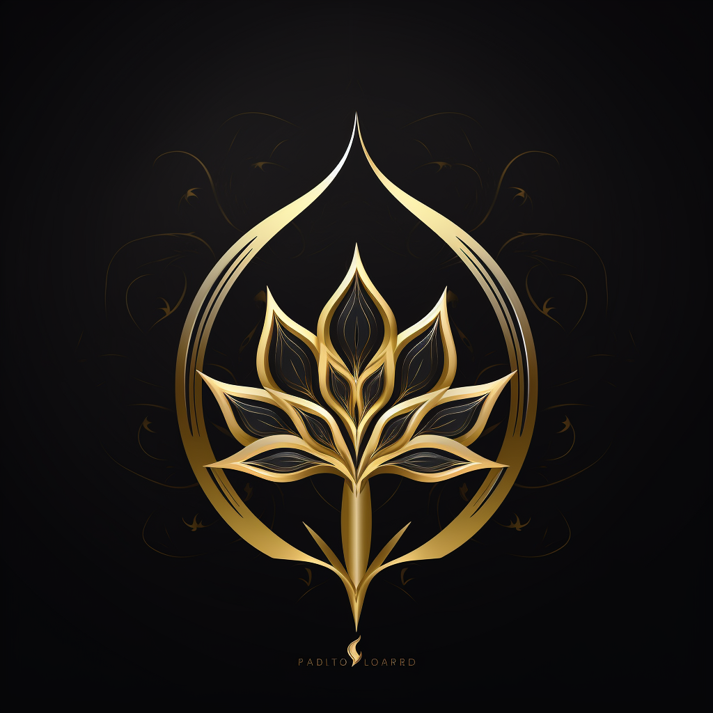 Creative black and gold event organizer logo