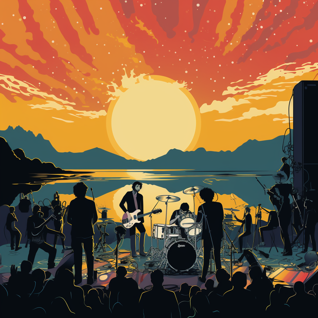 Band illustration for event poster