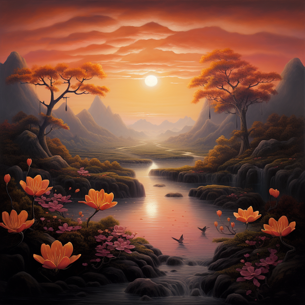 Landscape symbolizing the rhythm of life and music