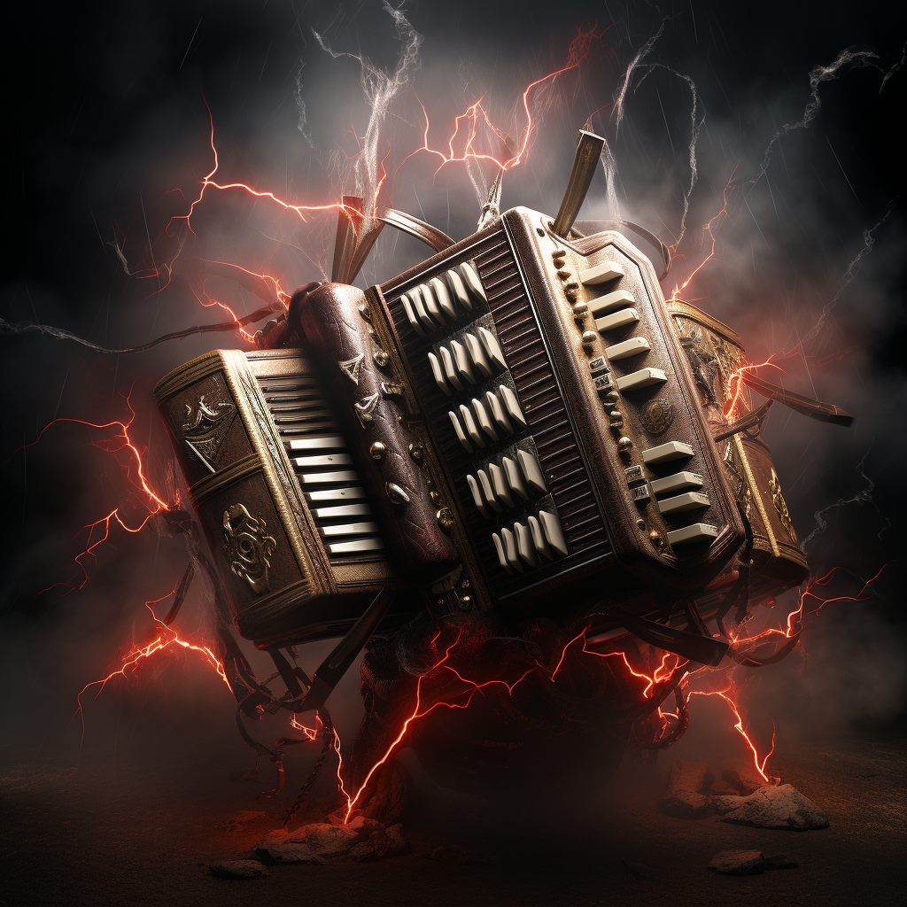 Sinister Accordion Strikes with Lightning Bolts