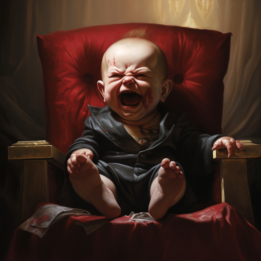 Disturbing baby laughing demonically