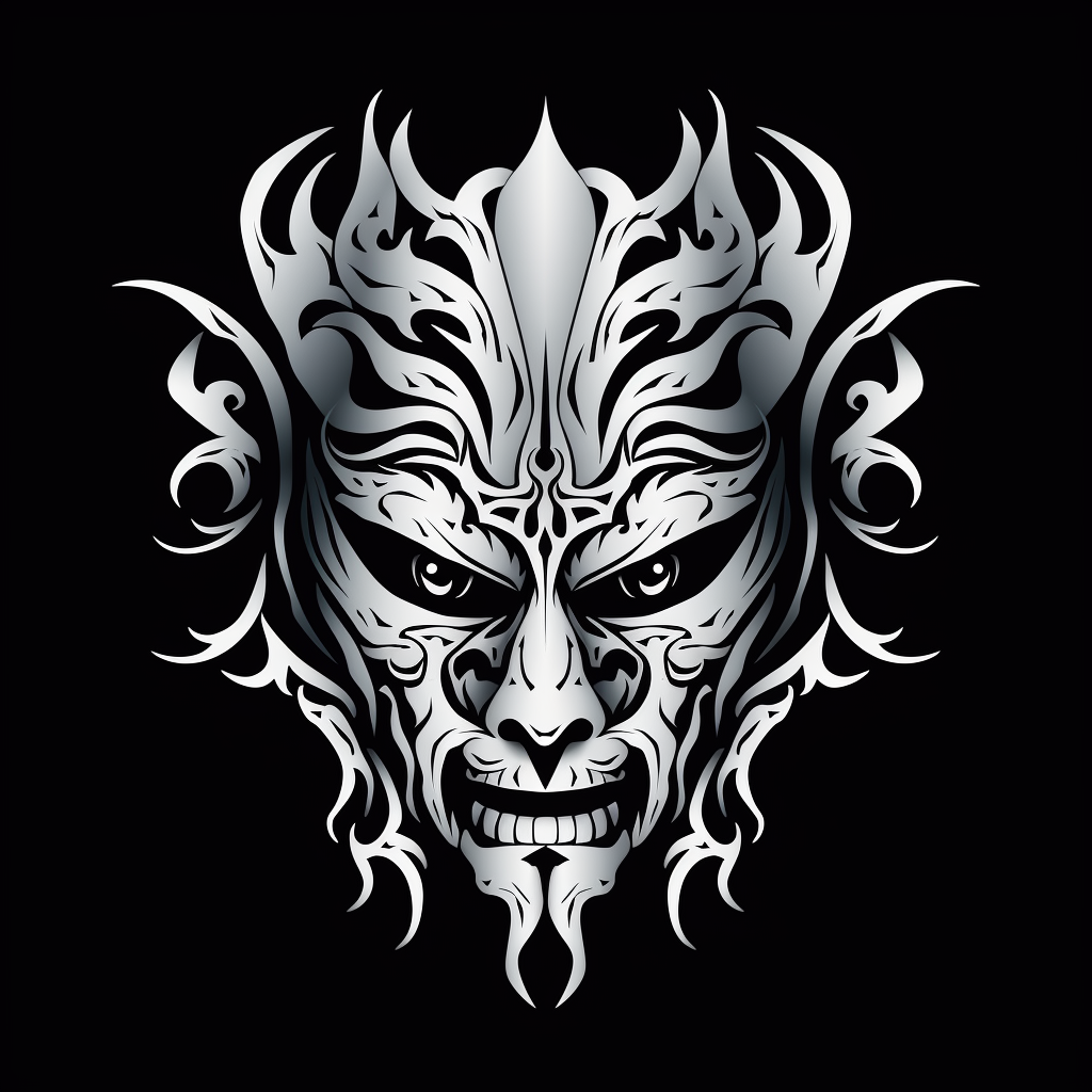 Evil Face Warrior Vector Art