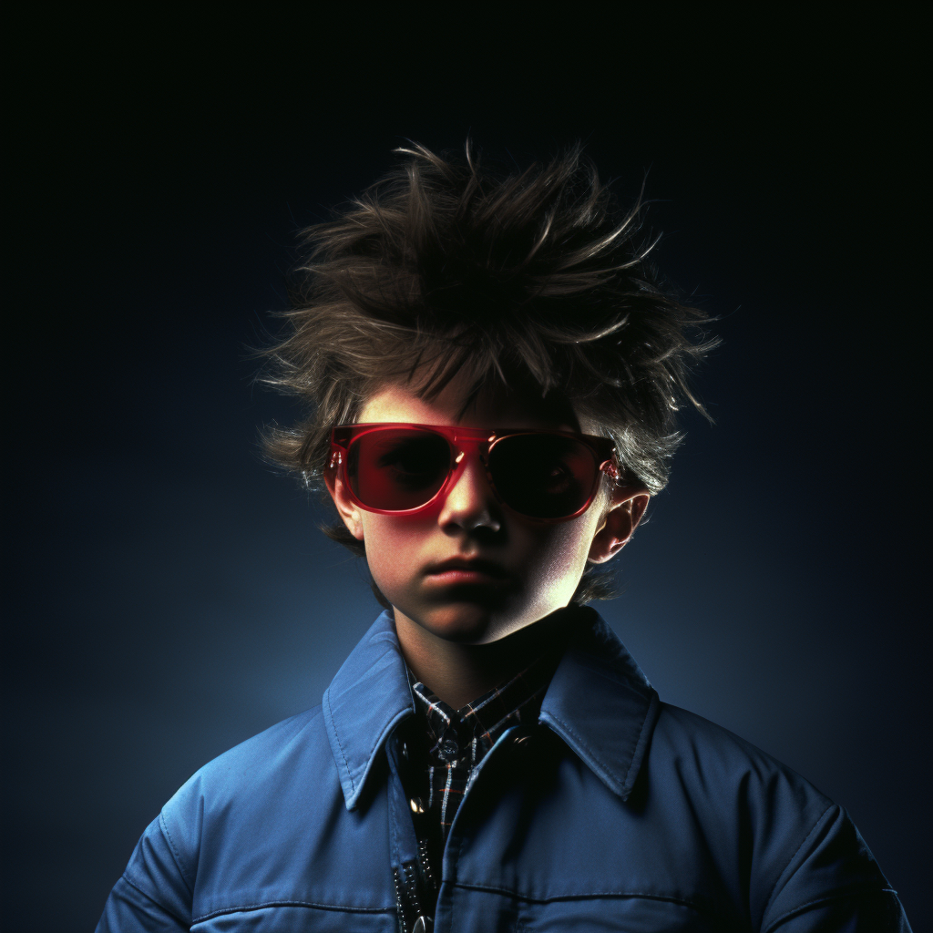 Image of evil kid with heat vision