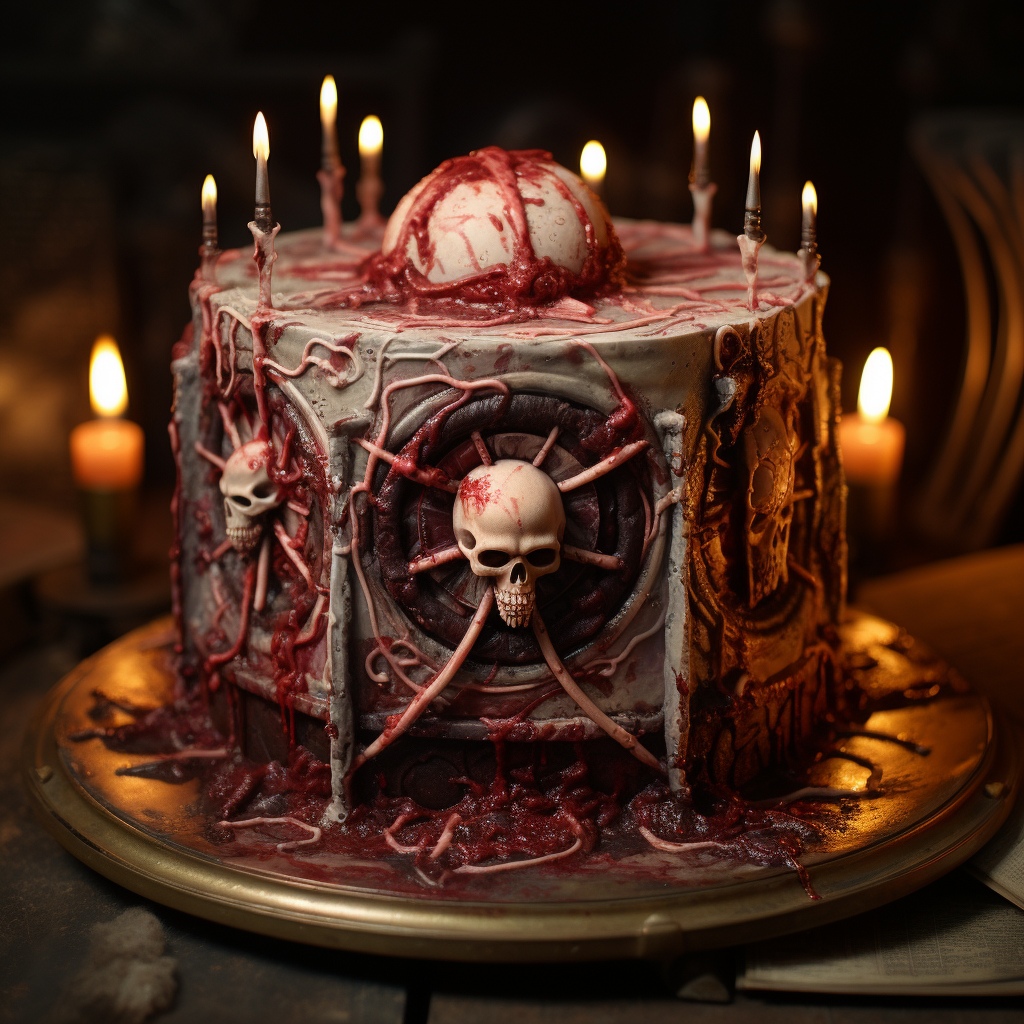 Evil summoning baked cake image