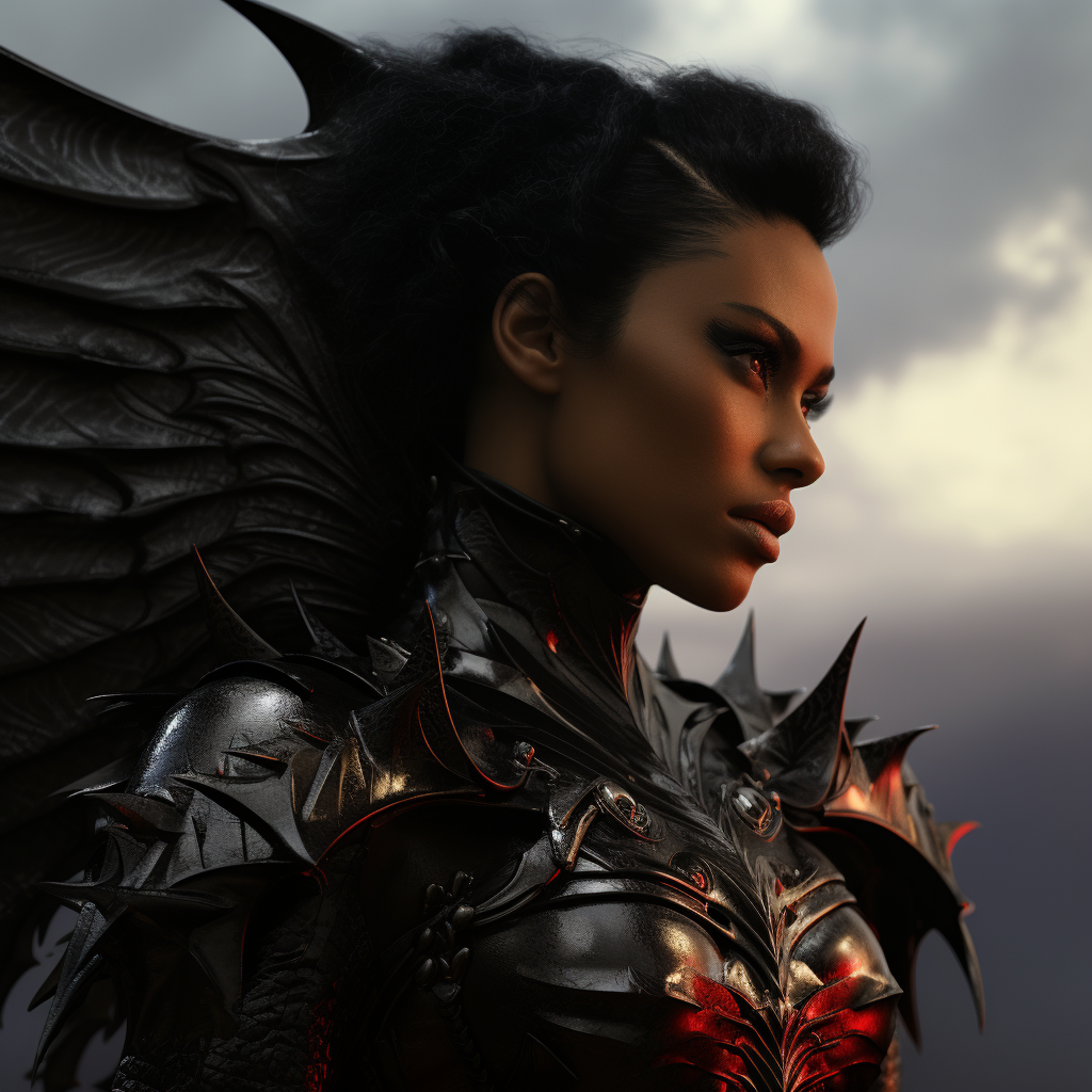 Evil Dark Fantasy Female Armor