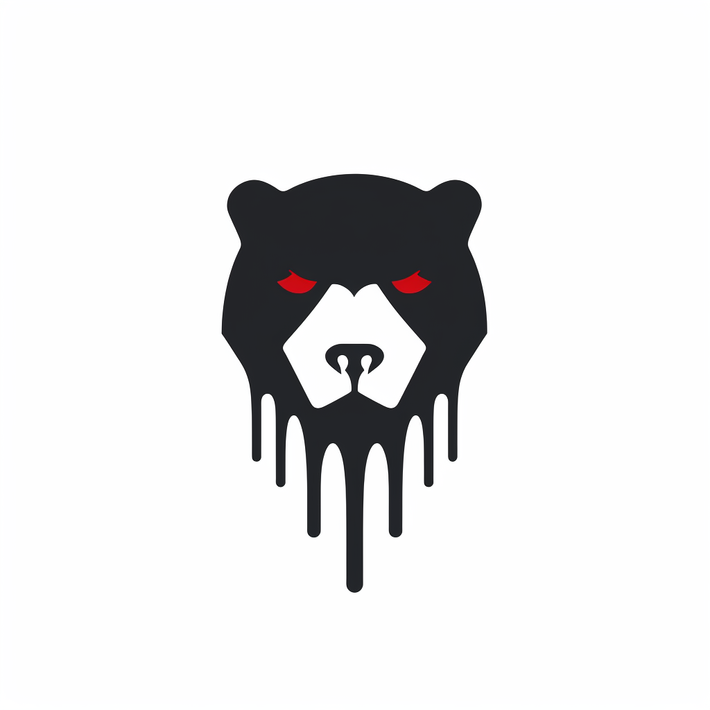 Minimal evil otter logo design