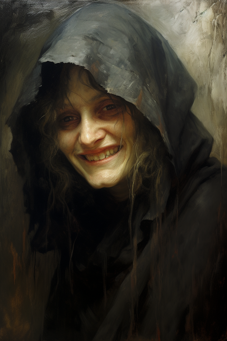 Evil Smiling Mythological Woman