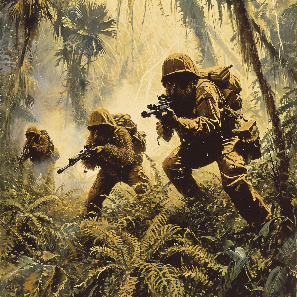 Ewoks fighting in Vietnam War - an epic clash