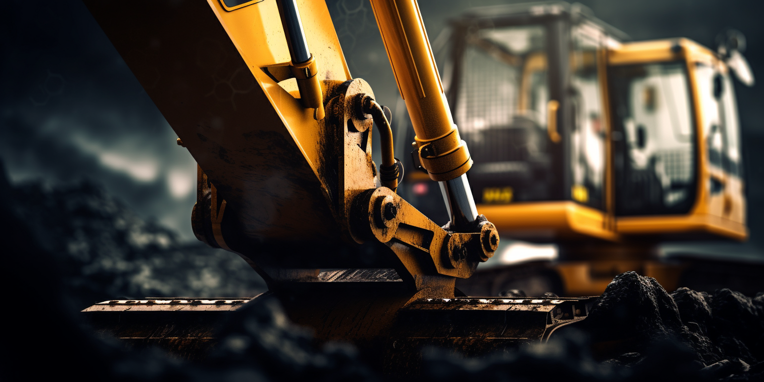 Closeup of Excavator Machinery