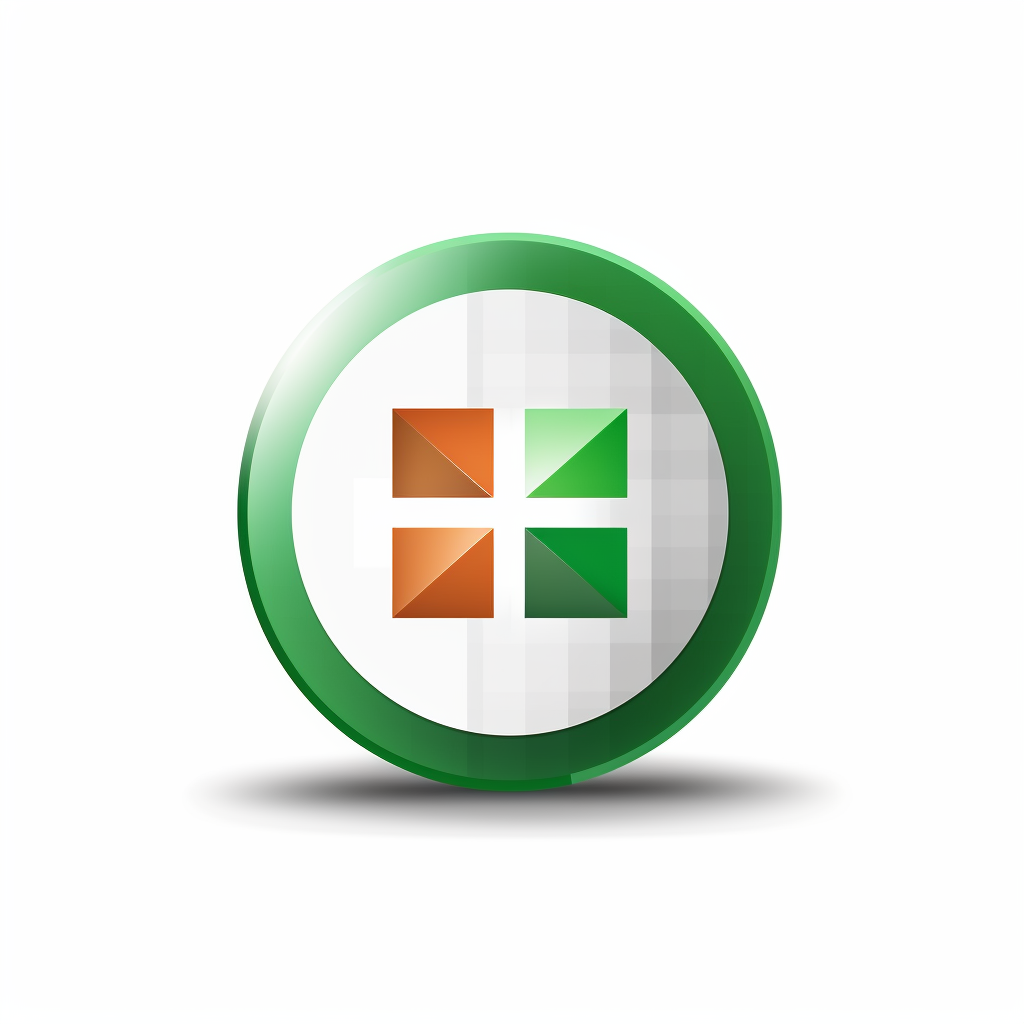 Microsoft Excel icon on white background