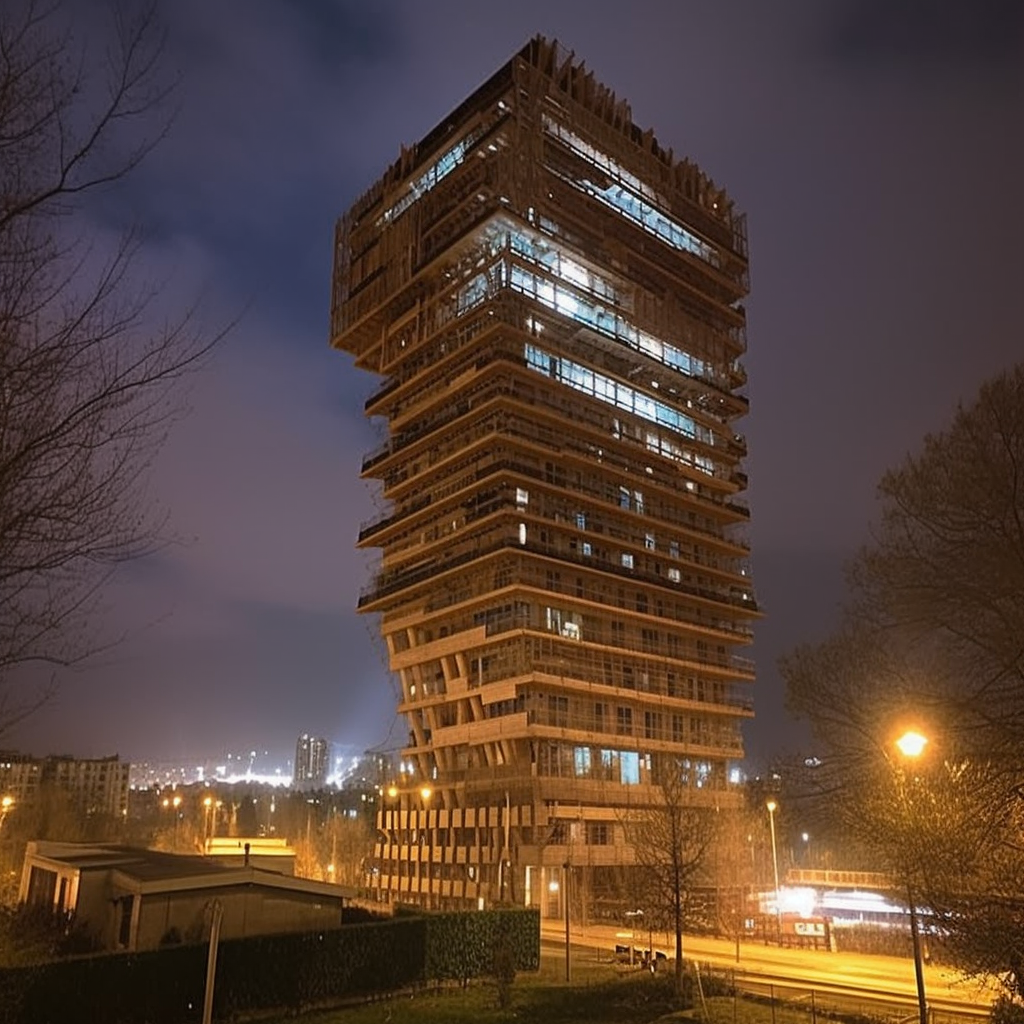 Excentric Wooden Structure in Belleville Paris