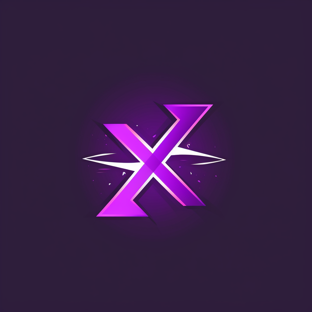 Minimalistic purple emblem of EXF Gaming Team