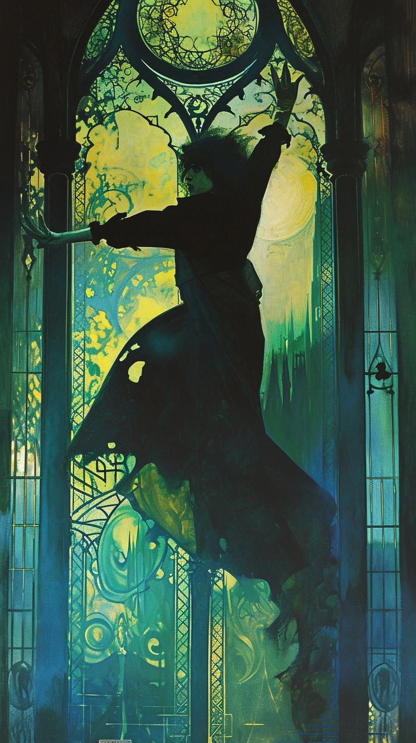 Exorcist Movie Poster Painted by Mucha