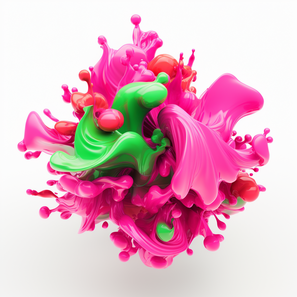 Illustration of expanding hot pink abstract