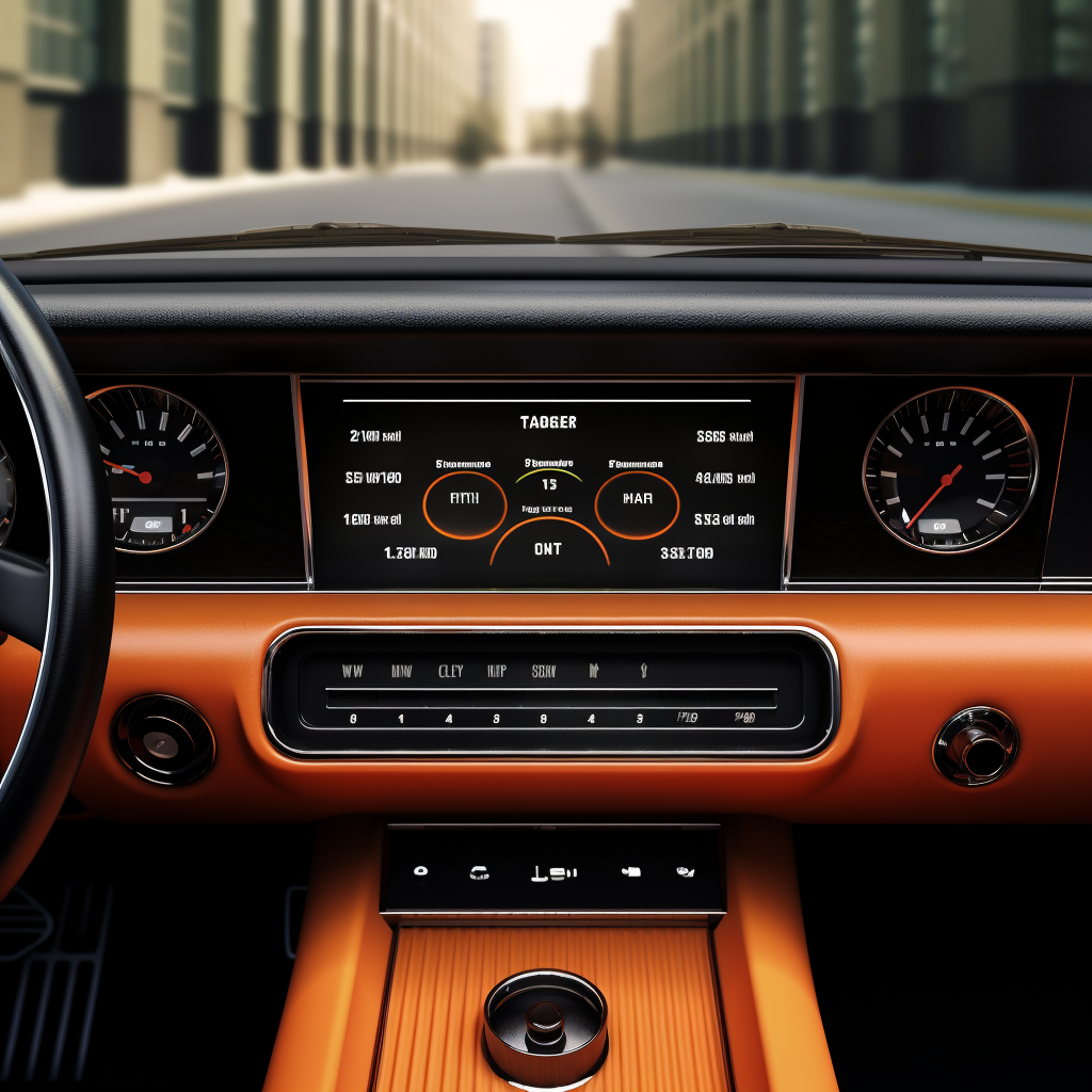 Custom Touchscreen Interface in Classic Vehicle Dashboard