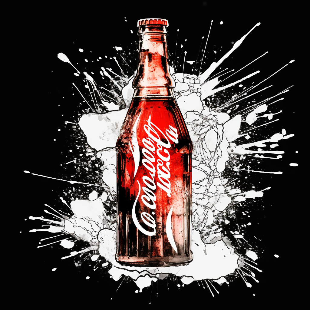 Exploding Coca Cola Bottle Logo