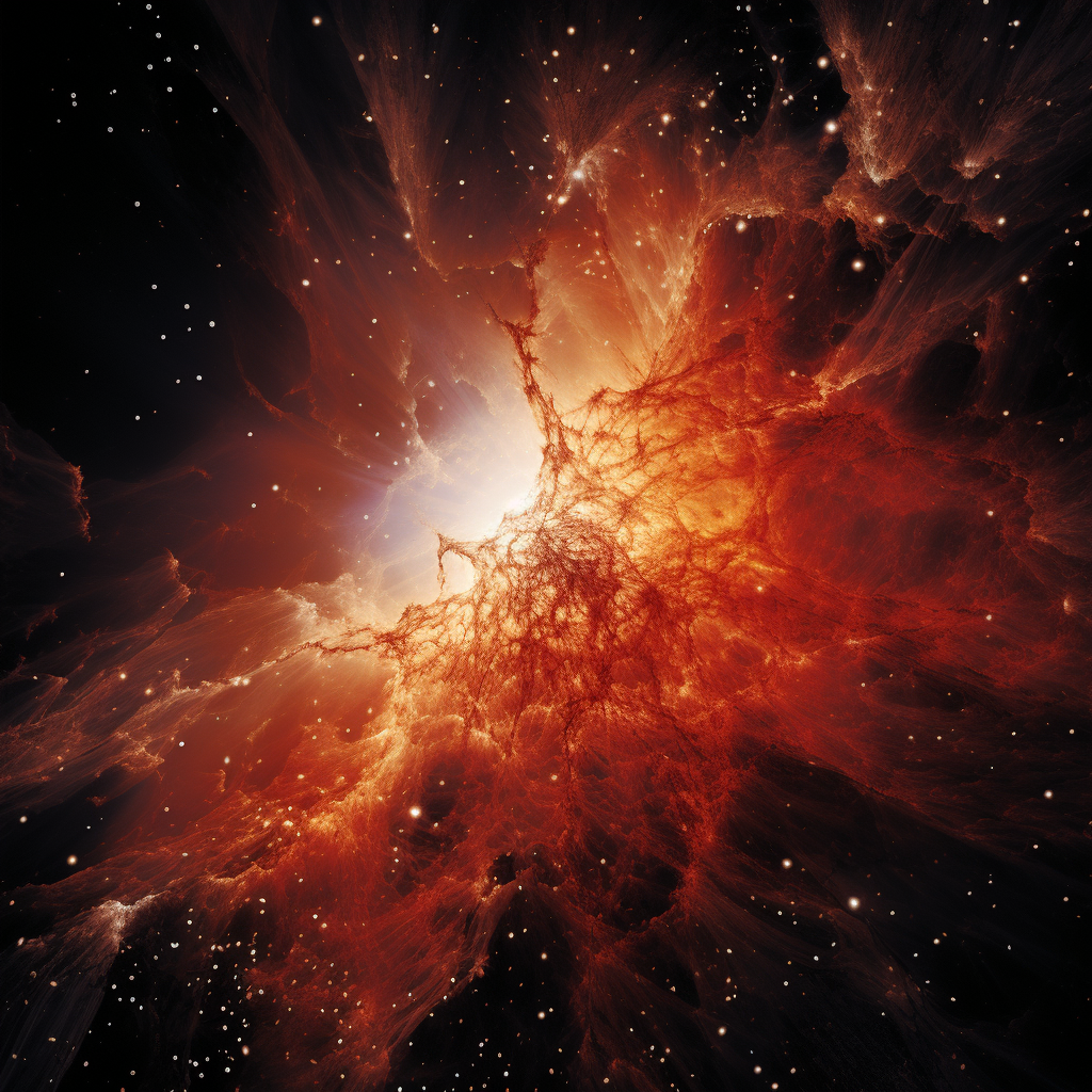 Cinematic image of exploding star