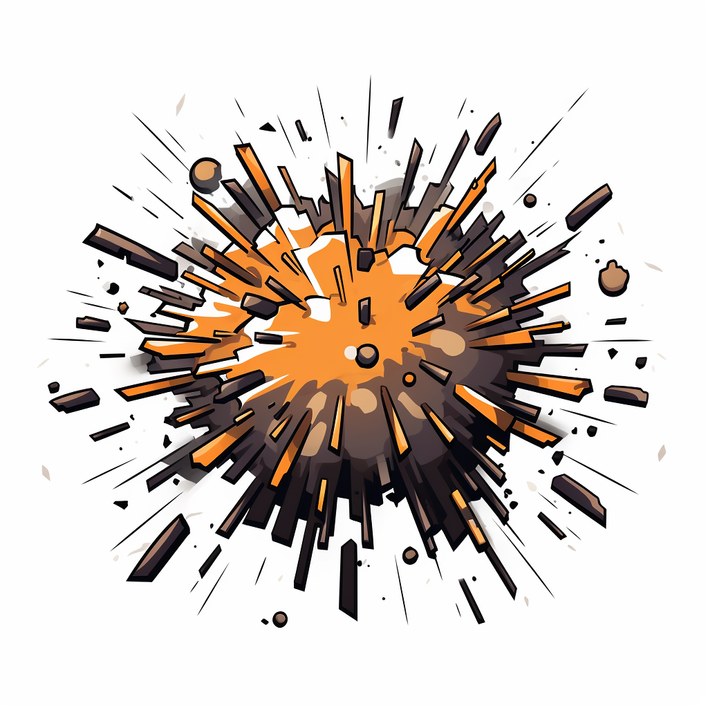 Colorful explosion icon for indie games