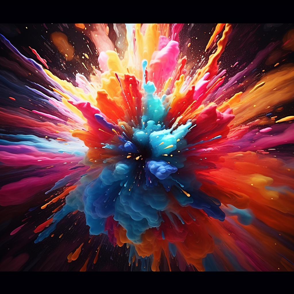 Explosion of vibrant 8K pixels