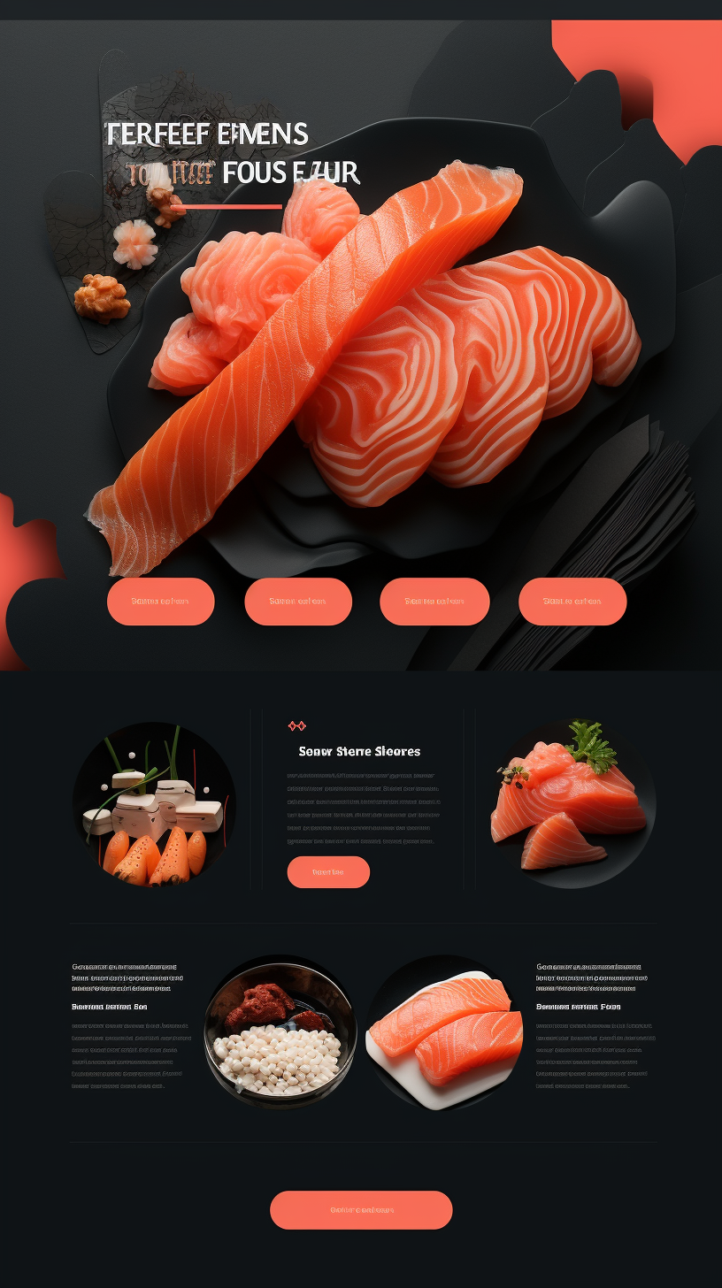 Sushi restaurant website design