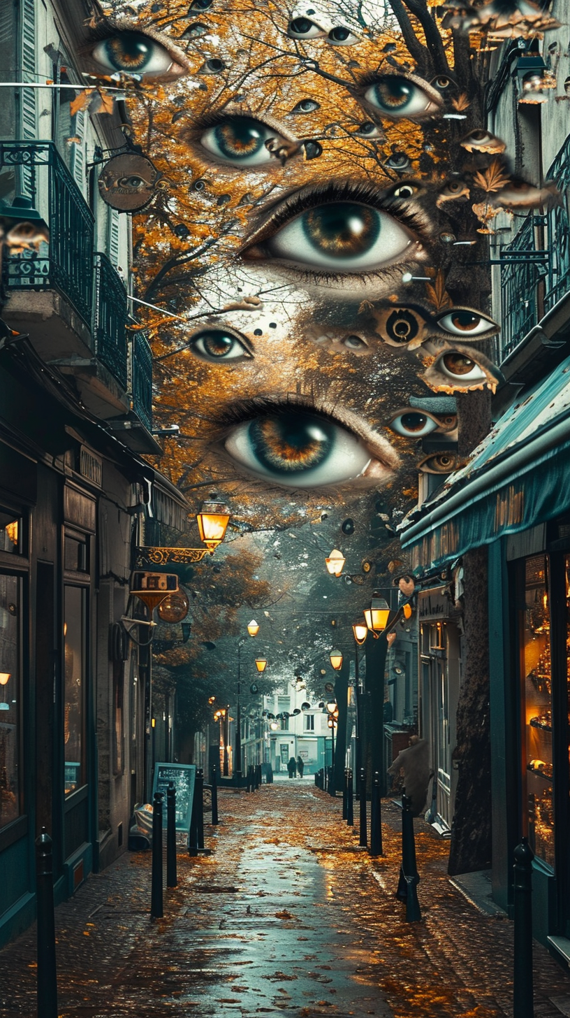 Eye-Filled Street Scene