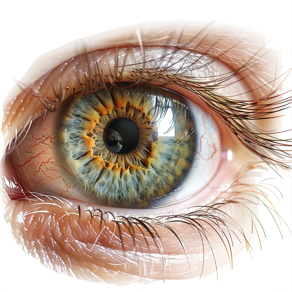 Eyeball veins profile realistic raw