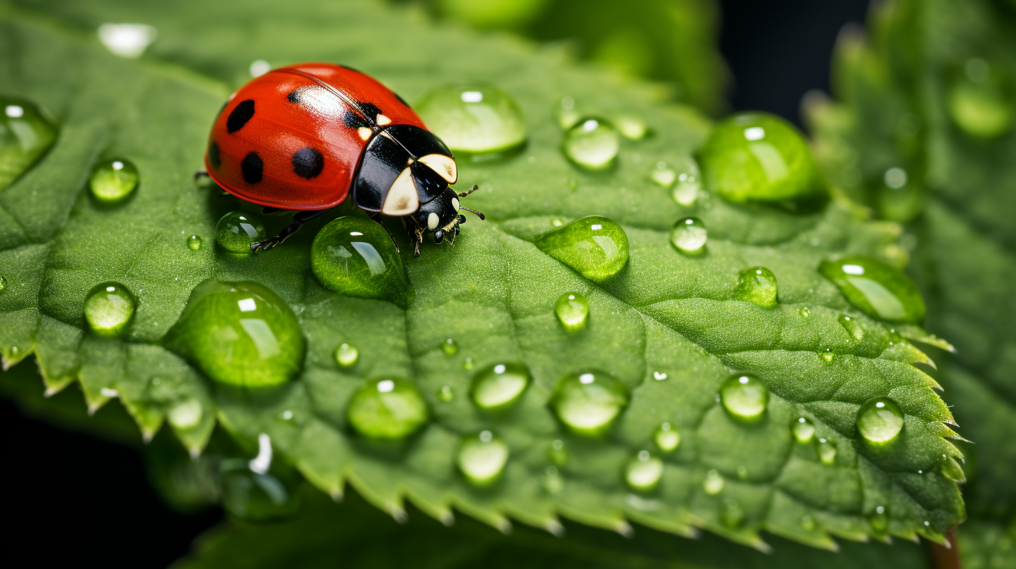 Eyespot ladybug on a leaf