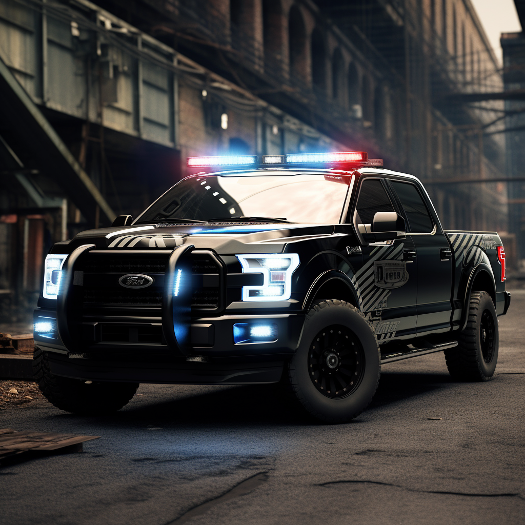 F150 police truck in action