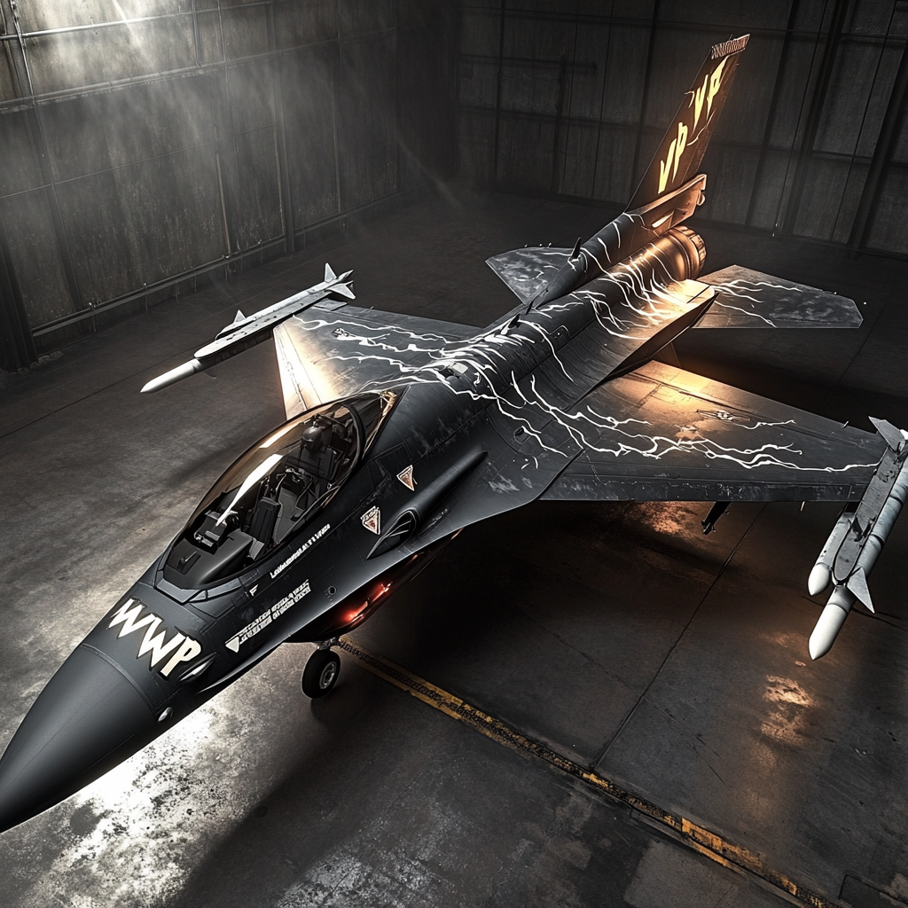 F16 Fighter Jet Custom Wolf Design