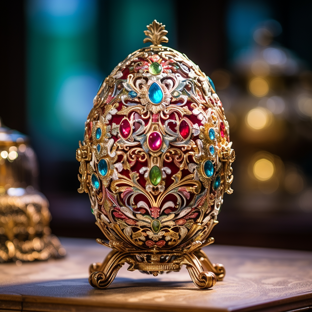 Close-up of a Precious Fabergé Egg