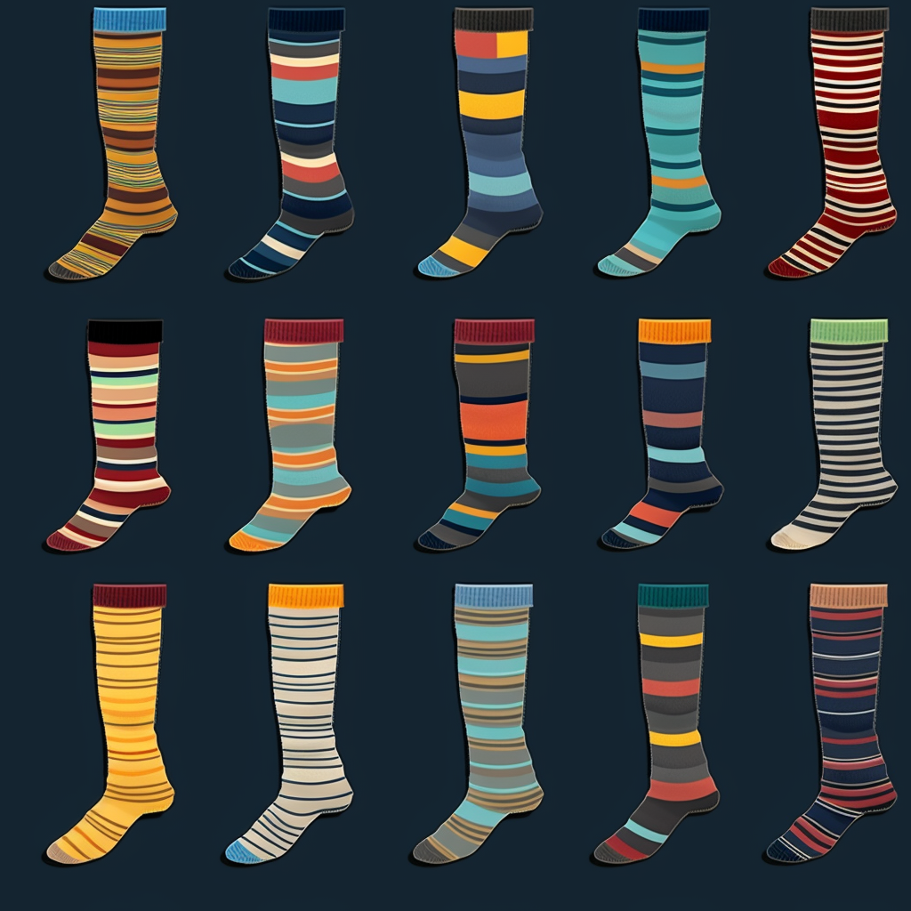 Realistic fabric socks pattern