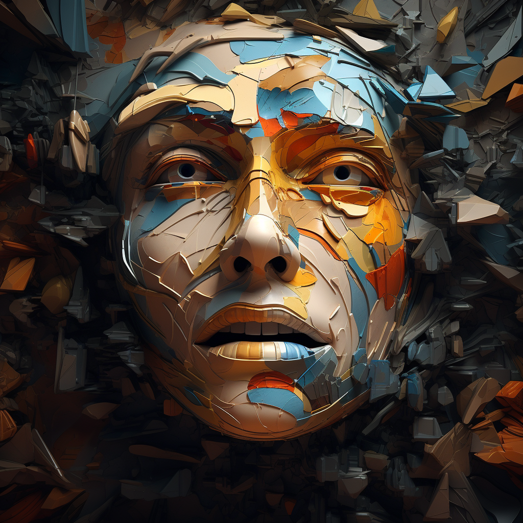 Men Face Abstract Artwork