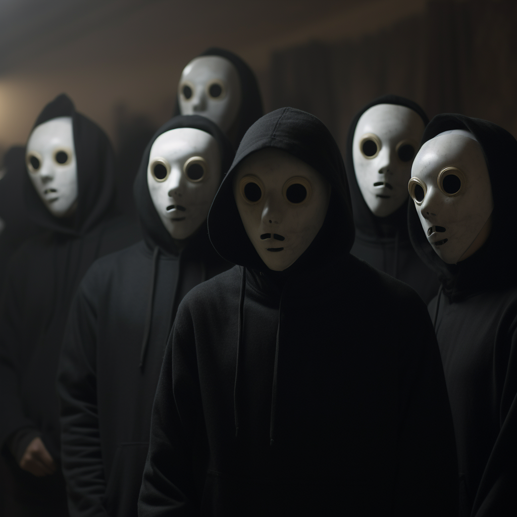Faceless mask cult photo