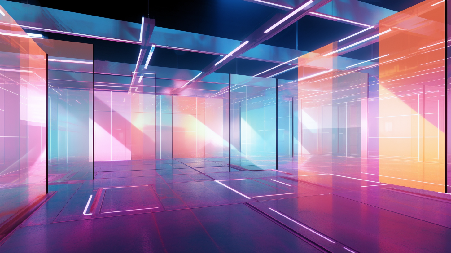 Factory Construction Hologram Background