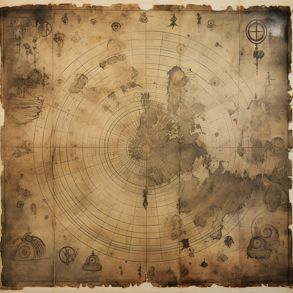 Faded Treasure Map Symbols